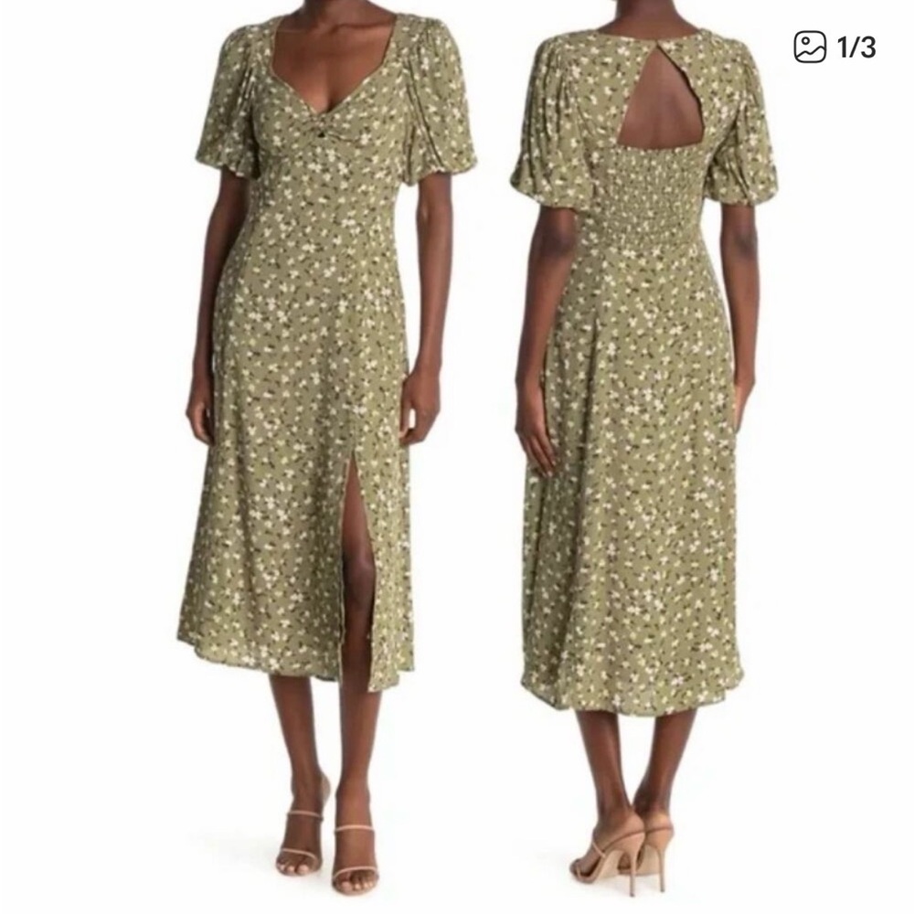 ASTR Sage Green Midi Dress - Picture 10 of 11